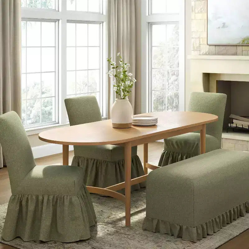 Ruffled Slipcover Dining Chair - Threshold designed with Studio McGee
