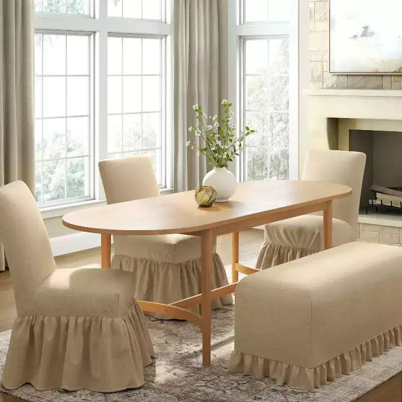 Ruffled Slipcover Dining Chair - Threshold designed with Studio McGee
