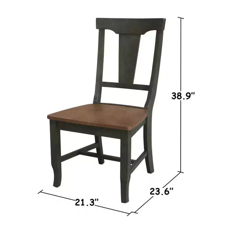 International Concepts Set of 2 Panel Back Chair