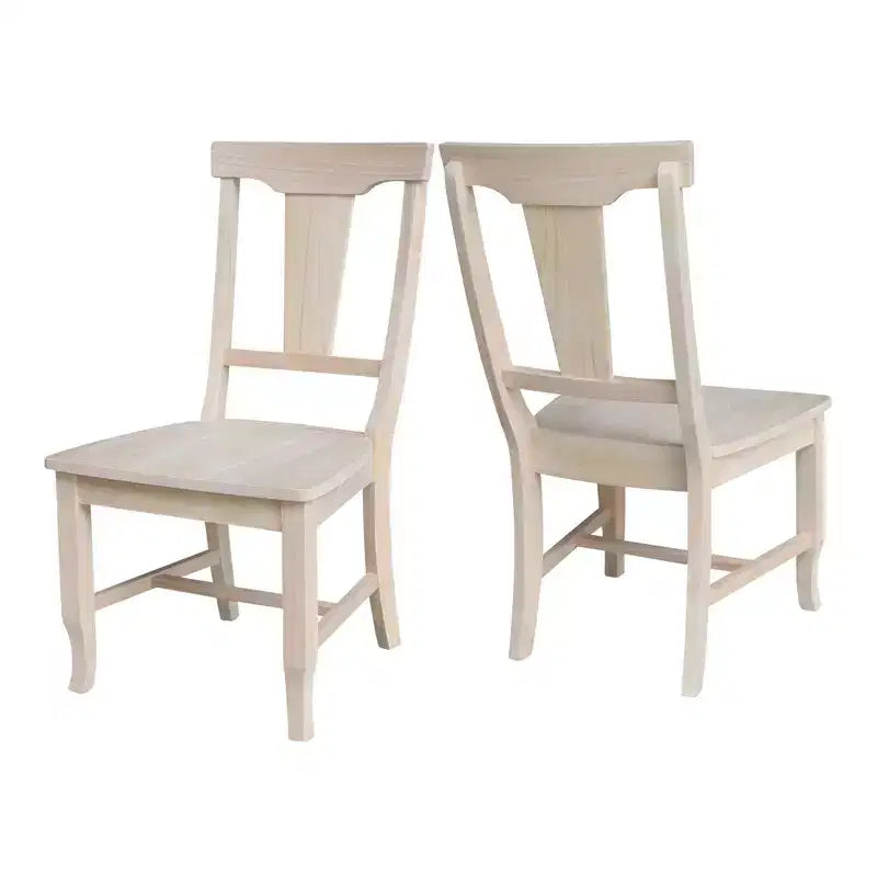 International Concepts Set of 2 Panel Back Chair