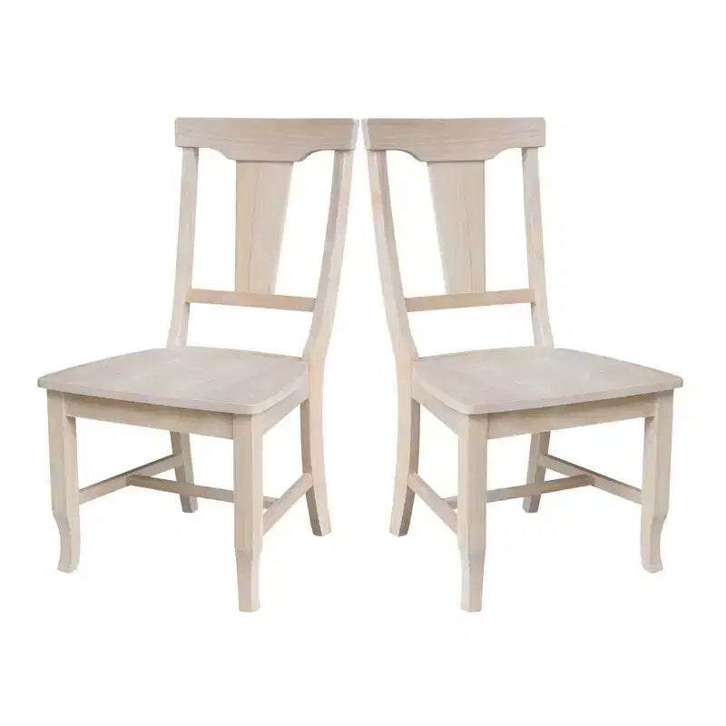 International Concepts Set of 2 Panel Back Chair