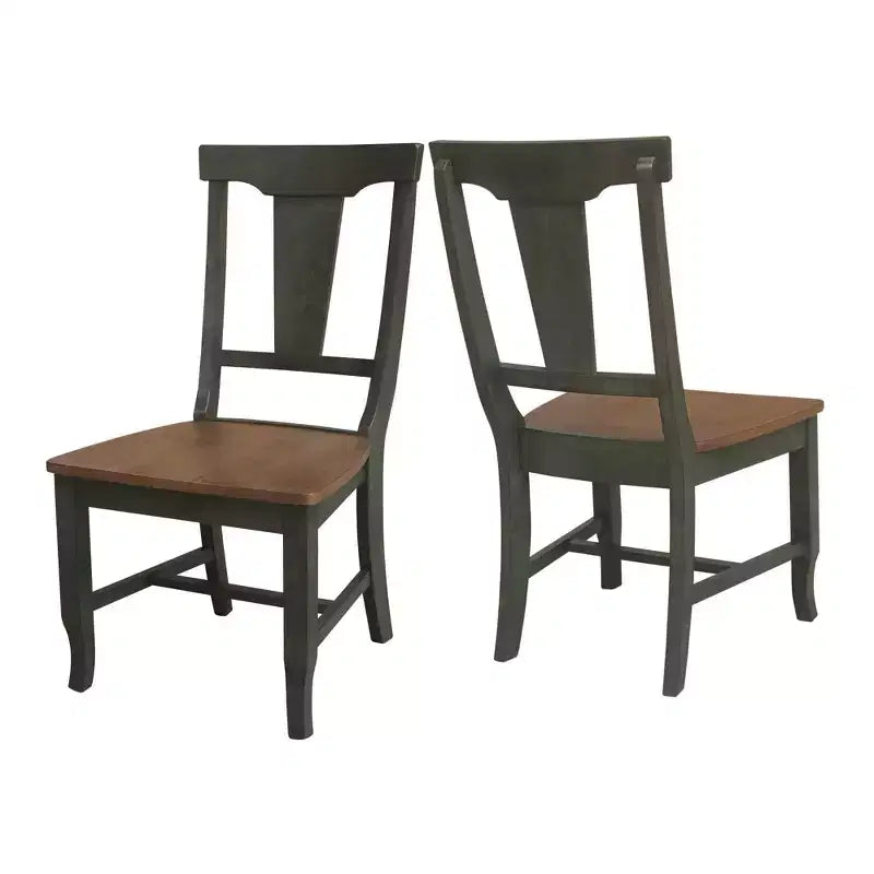 International Concepts Set of 2 Panel Back Chair