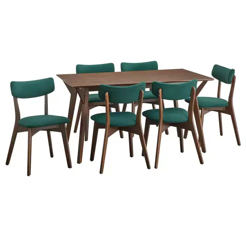 Lifestorey Cari 7Pc Mid Century Modern Dining Set